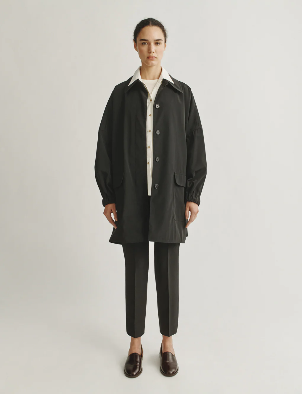The Swing Jacket in Technical Wool Nylon