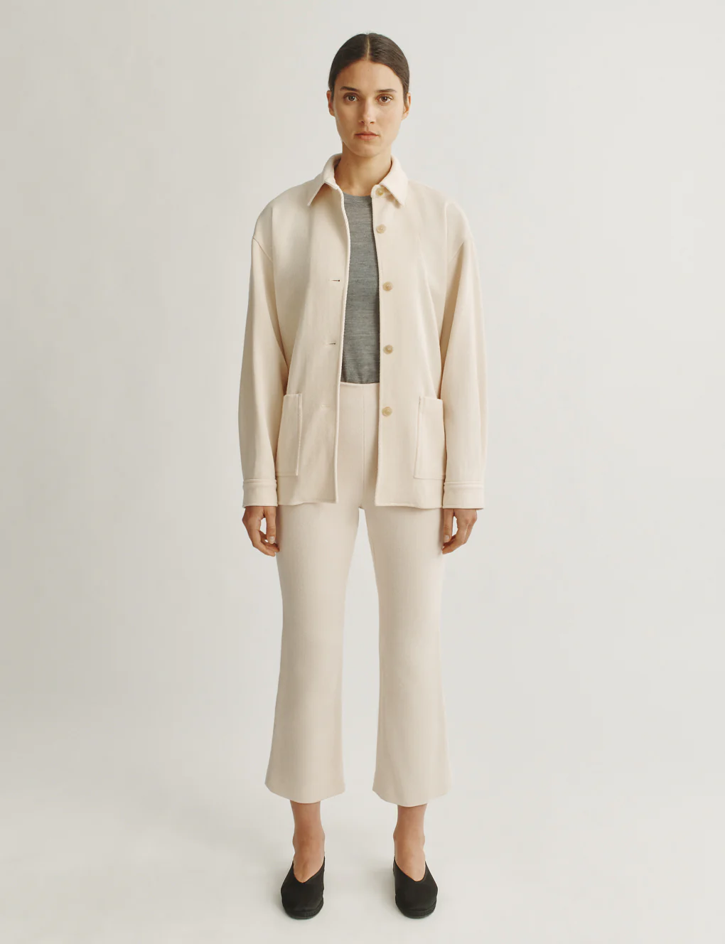 The Cropped Pants in Wool Twill