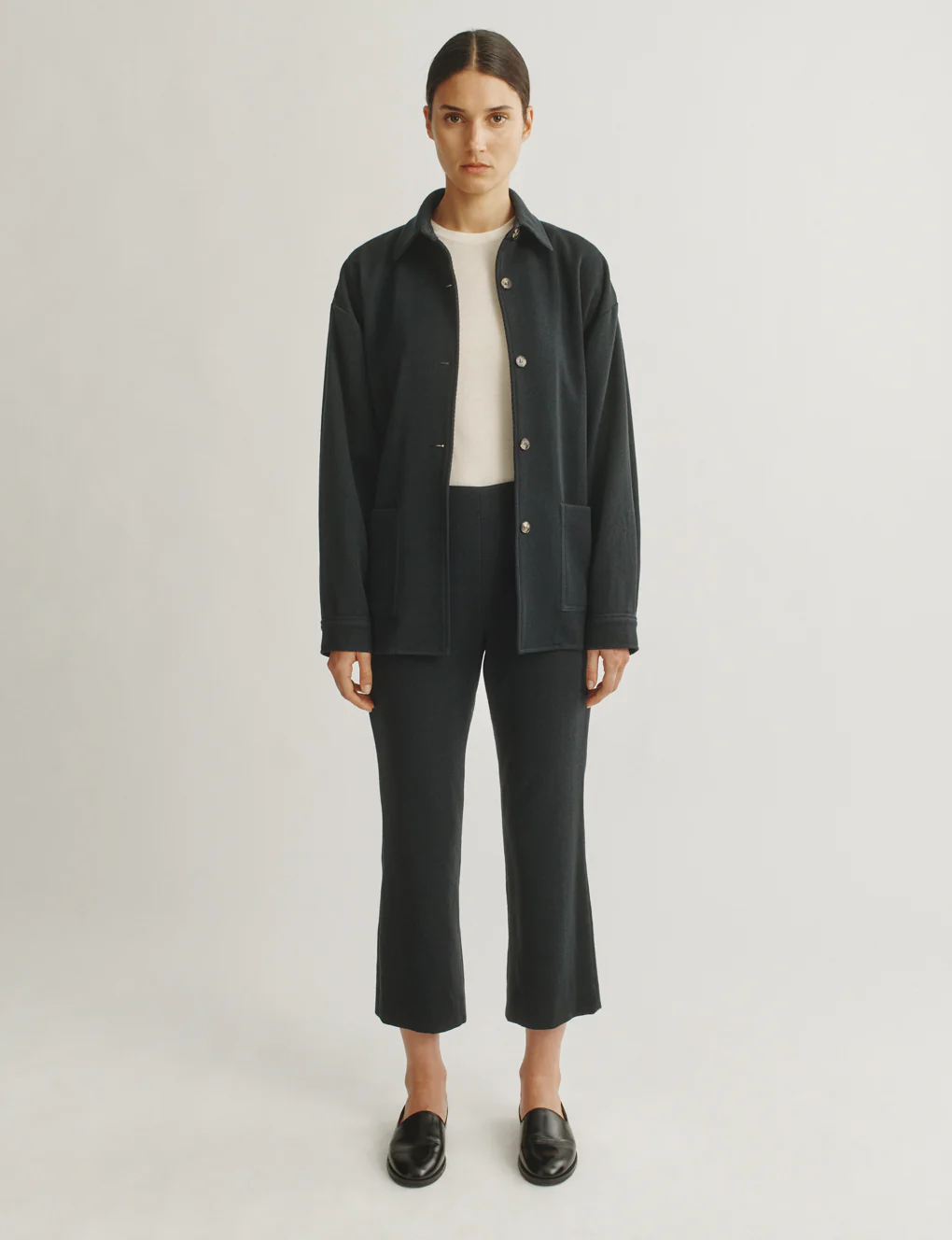 The Cropped Pants in Wool Twill