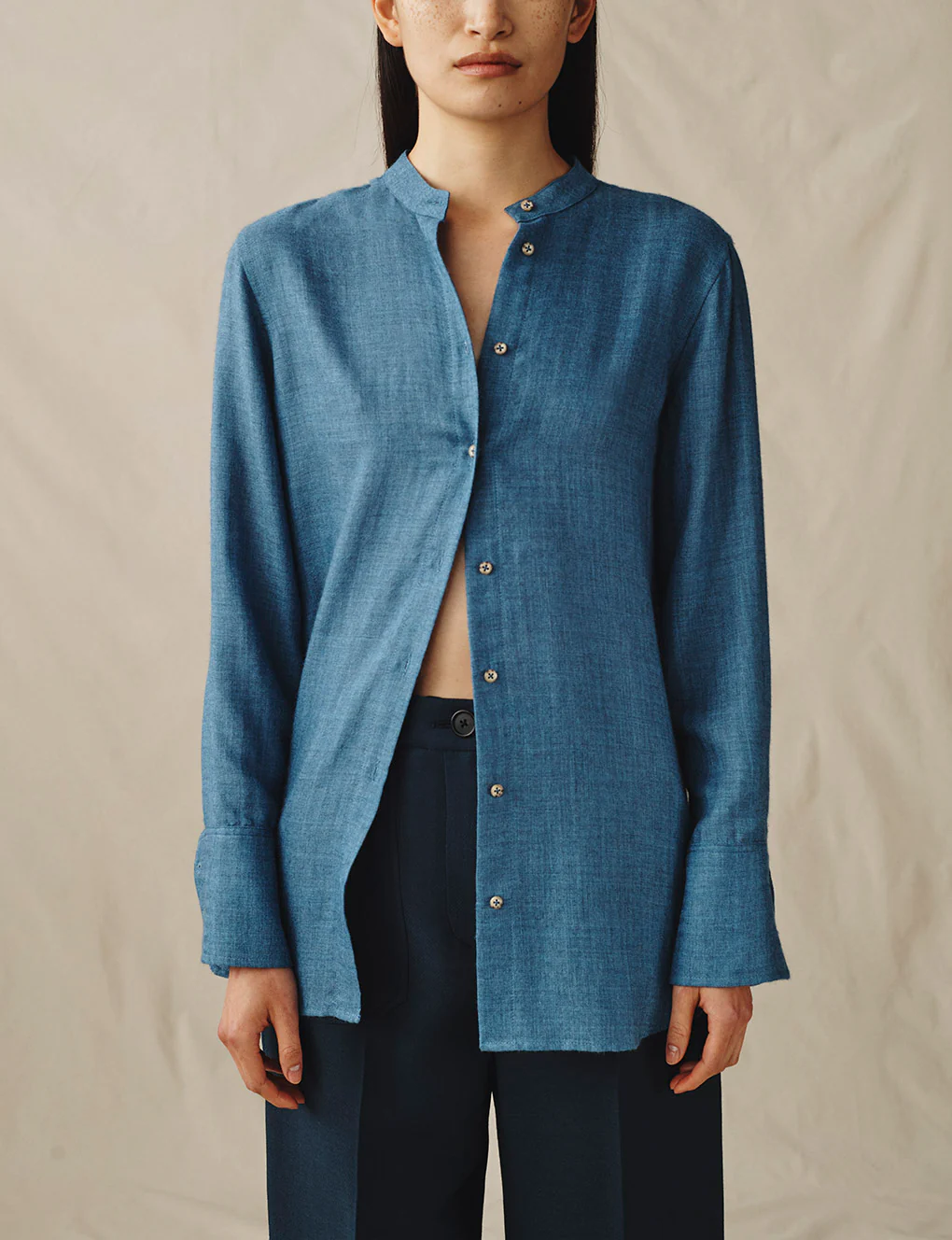 The Everyday Shirt in Silk Cashmere