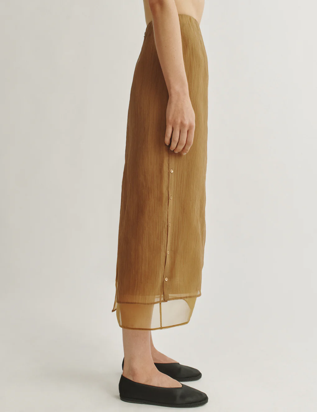 The Sheer Overlay Skirt in Starched Chiffon 3 The Sheer Overlay Skirt in Starched Chiffon