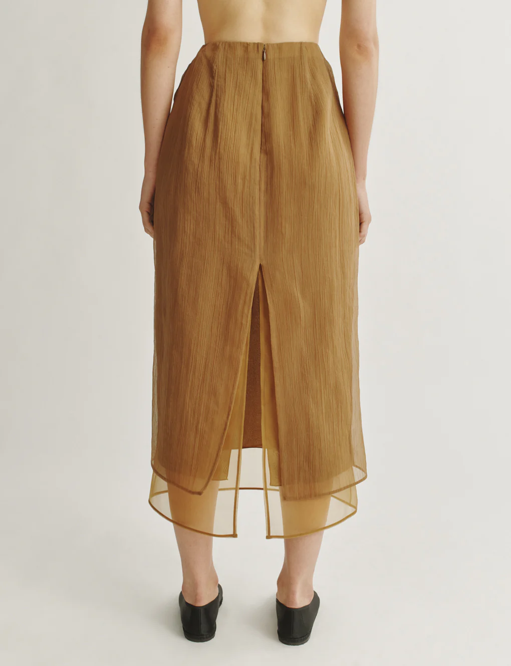 The Sheer Overlay Skirt in Starched Chiffon 4 The Sheer Overlay Skirt in Starched Chiffon