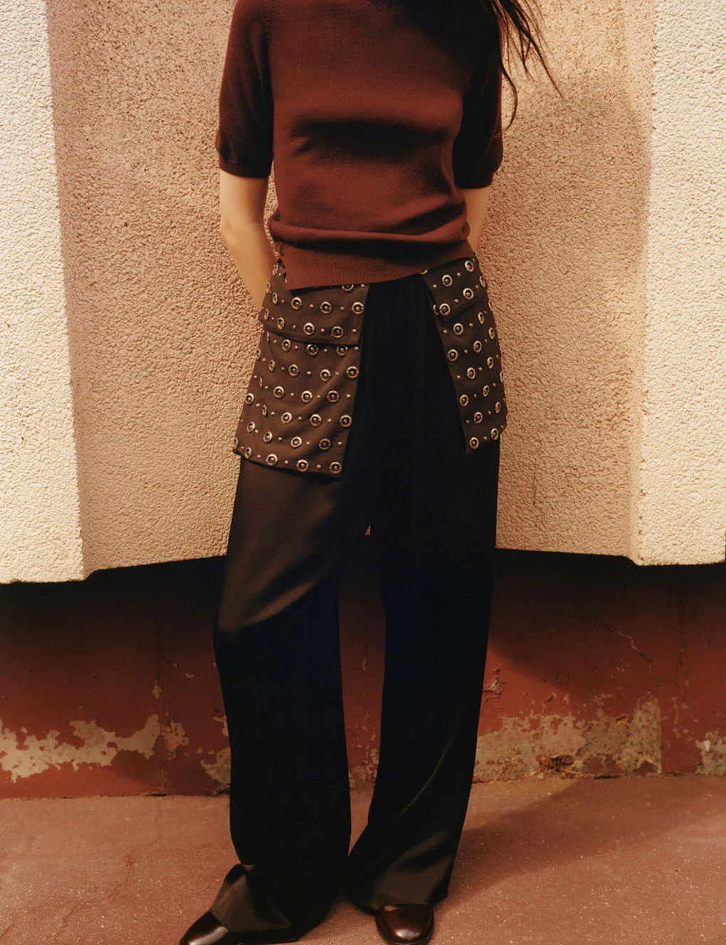 The Feedbag Pockets in Embroidered Crepe