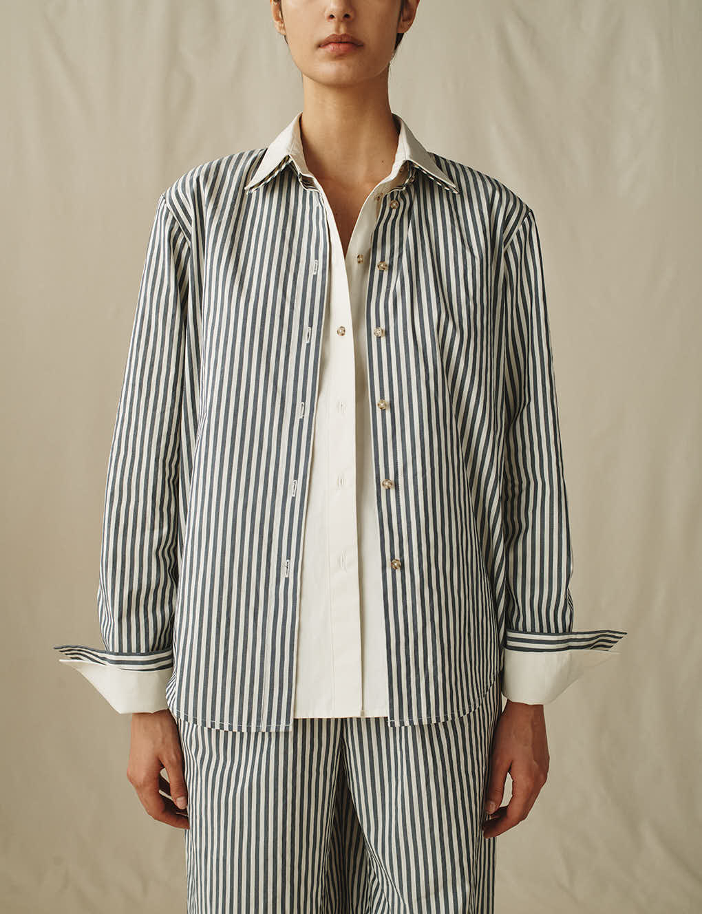 The Cocoon Shirt in Sunwashed Stripe