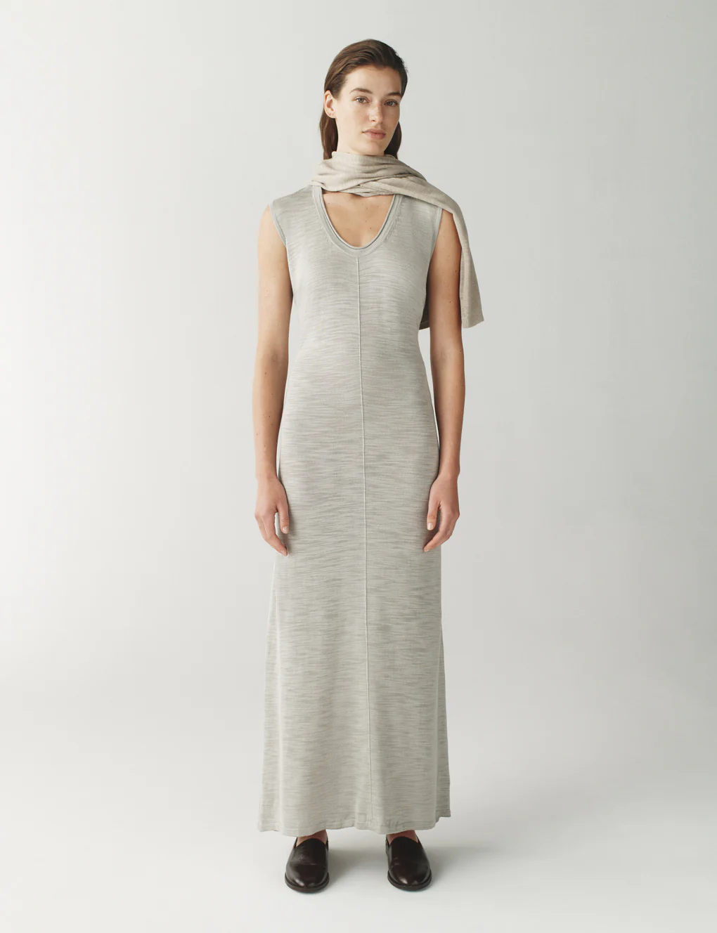 The Strata Dress in Striated Silk